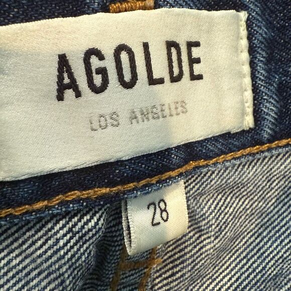 Agolde Parker Vintage Cut Off Denim Button Fly Shorts Size 28 - Picture 6 of 8